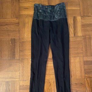 Alex Kramer Black Leggings with Leather
